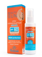 Floresan Солнцезащитная серия BEAUTY SUN Крем-барьер для лица и тела SPF 60, 75мл
