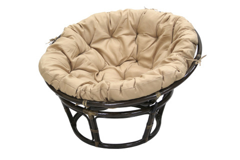 Кресло для отдыха Garden Story Папасан Ø110см ротанг натуральный 3уп(1 уп корзина коньяч, 1 уп подставка, 1 уп по