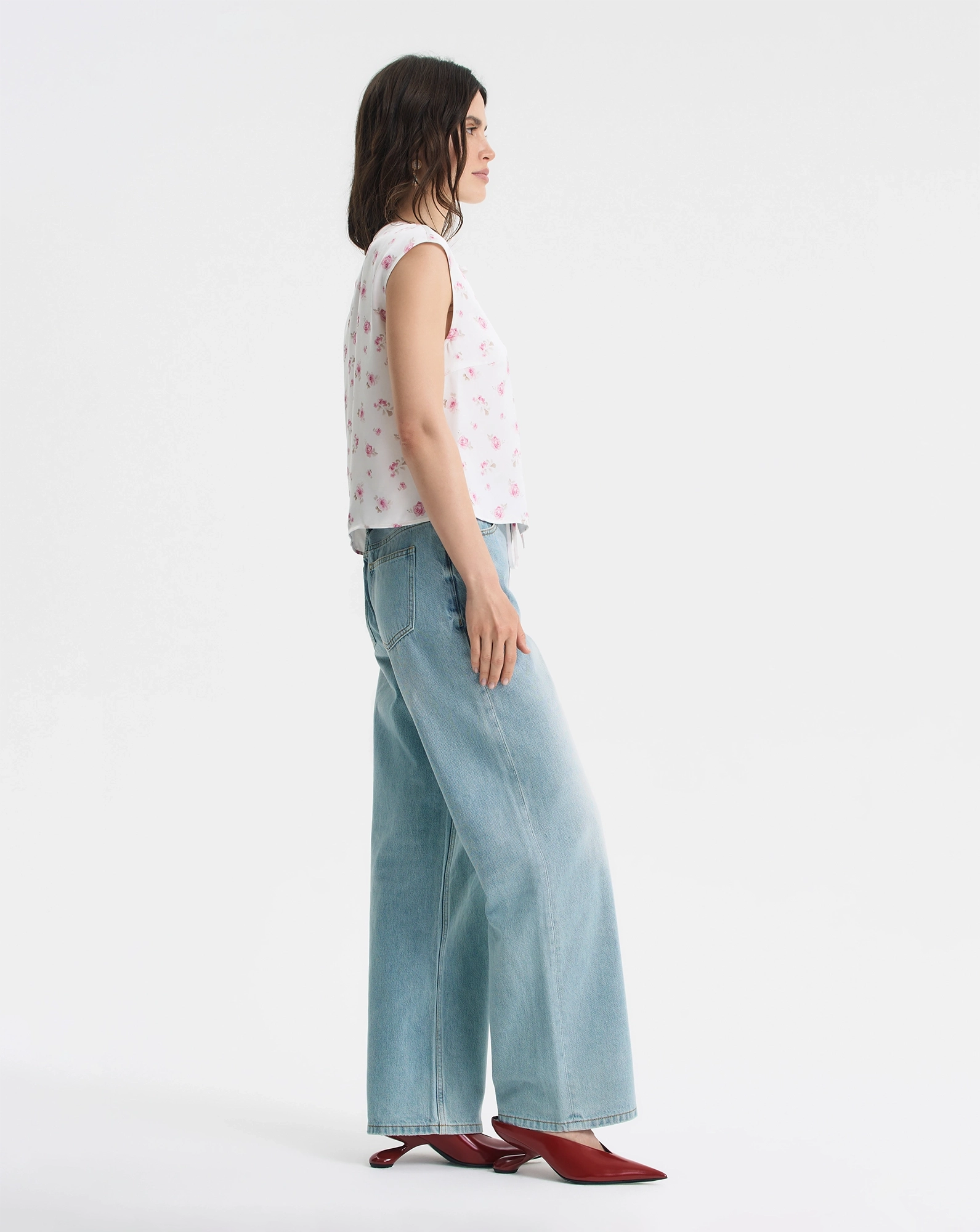 Джинсы прямые средней посадки