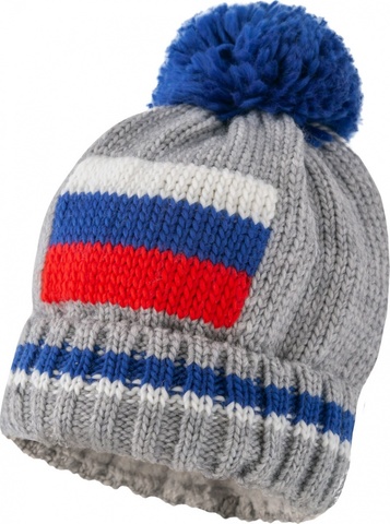 Вязаная шапка "Российский флаг" Maximo, размер 57-59