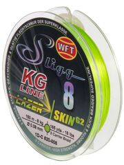 Леска плетёная WFT KG SLIGG LAZER SKIN G2 x8 Chartreuse 150 м, 0.08 мм