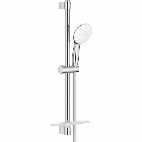 GROHE 26638003 Tempesta 110 Душевой набор с полочкой 2 режима струи (круглый ручной душ, штанга 600 мм, шланг 1750 мм), 7.4 л/мин, хром
