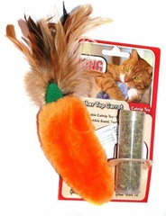 Игрушка для кошек KONG "Морковь" 15 см плюш с тубом кошачьей мяты