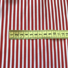 Ткань вискоза в красную узкую полоску 3280