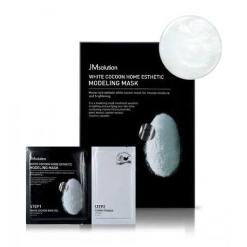 JMsolution White Cocoon Home Esthetic Modeling Mask - Моделирующая маска с протеинами шелкопряда и жемчугом