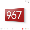 Номер на дверь 967, табличка на дверь для офиса, квартиры, кабинета, аудитории, склада, красная 120х70 мм, Айдентика Технолоджи
