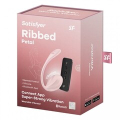Виброяйцо Satisfyer Ribbed Petal (Connect App) розовый