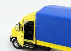 ZIL-5301 Bychok (Goby) flatbed truck yellow-blue Bauer Autobahn 1:43