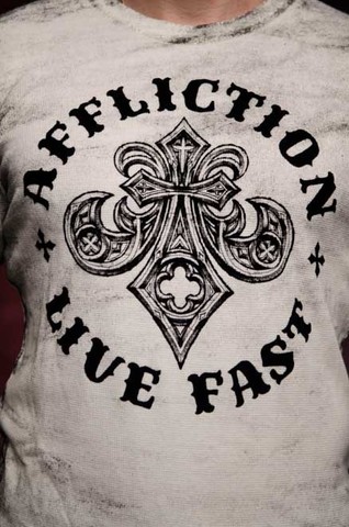 Affliction | Пуловер мужской Royale A19403 принт спереди геральдическая лилия
