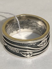 Листики (кольцо из серебра)