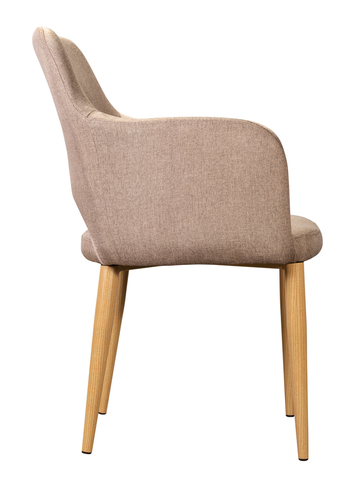 Кресло Ledger Сканди Браун, Материал каркаса - Металл, Цвет каркаса - Натуральный бук, Тип обивочной ткани - Рогожка,