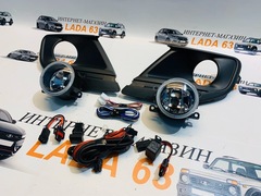 Комплект установки ПТФ Lada Granta FL LED Ближний\Дальний