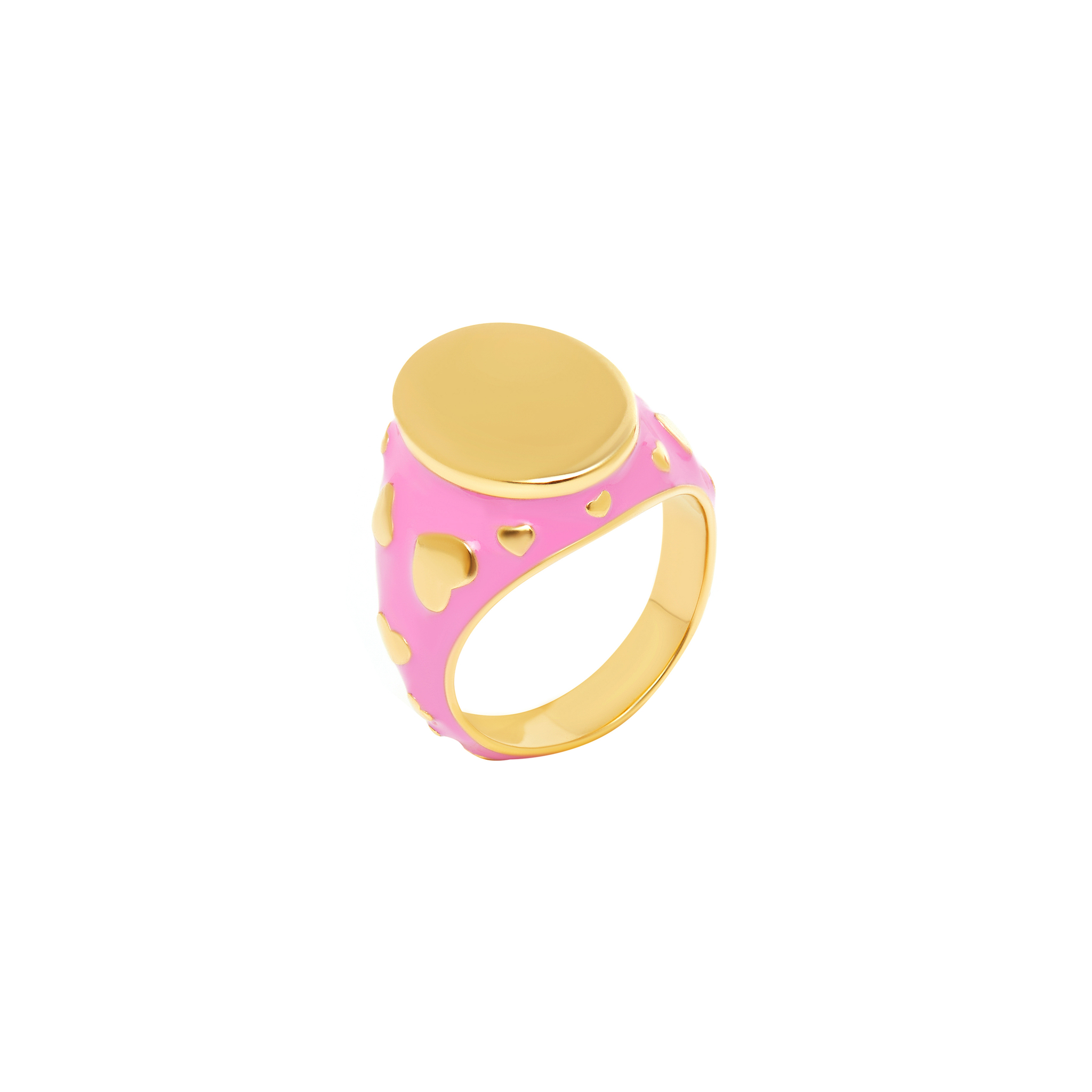 VIVA LA VIKA Кольцо Gentle Signet Ring - Pink viva la vika кольцо lovely enamel signet ring white