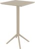 Стол пластиковый барный складной Siesta Contract Sky Folding Bar Table 60, бежевый