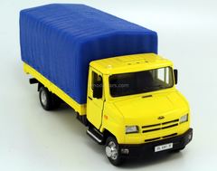 ZIL-5301 Bychok (Goby) flatbed truck yellow-blue Bauer Autobahn 1:43