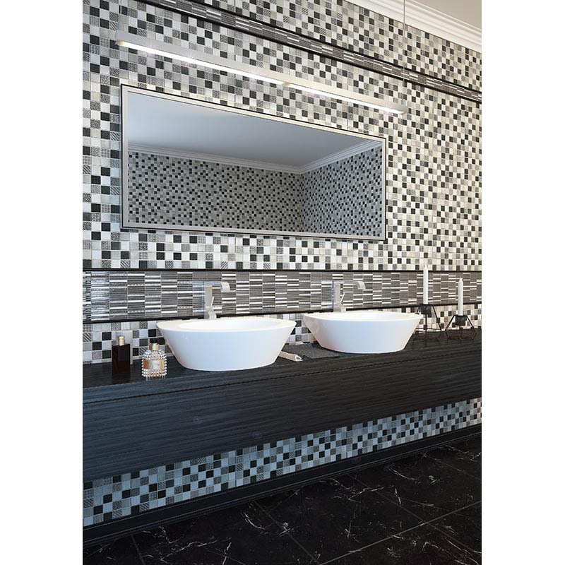VGS-5 Итальянская мозаика для ванной мрамор Skalini Vegas серый квадрат