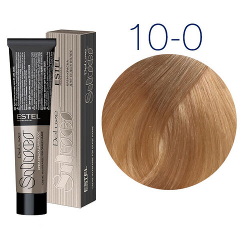 Estel Professional DeLuxe Silver 10-0 (Светлый блондин) - Крем-краска для седых волос