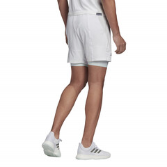 Шорты теннисные Adidas 2in1 Short Heat Ready 7in - white/tech indigo
