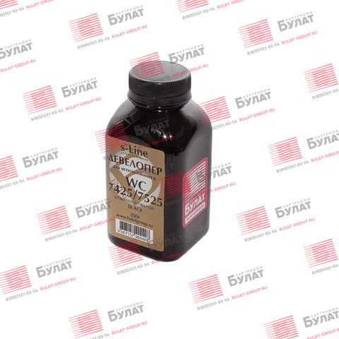 Девелопер БУЛАТ s-Line WC 7425 K для Xerox WC 7425, WC 7525, WC 7830, Phaser 7800 (Чёрный, банка 200 г)