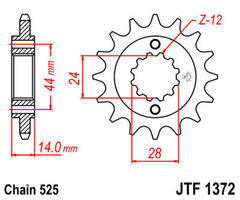 Звезда ведущая JTF1372 17RB