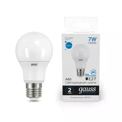 Лампа Gauss LED Elementary A60 7W E27 560lm 6500K  23237А