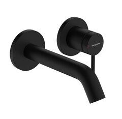 Hansgrohe 73350670 Tecturis S Смеситель для раковины, однорычажный, настенный, с изливом 16,5 см, мч фото