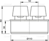 Вентиляционный клапан Ø110, арт. APH110 AlcaPlast