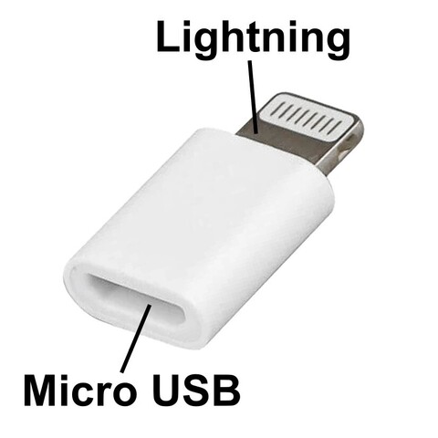 Переходник OTG Micro USB на Lightning ISA P-24 (Белый)