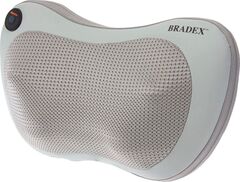 Массажная подушка с подогревом и разминающим массажем Шиацу, серая Bradex