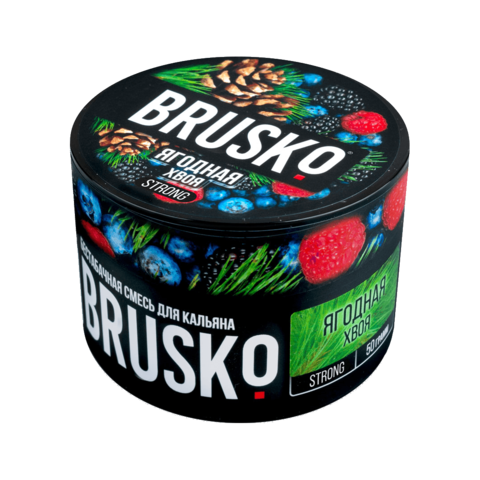 Бестабачная смесь для кальяна BRUSKO 50г STRONG - Ягодная Хвоя
