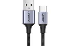 Кабель UGREEN USB-C to USB-A 2.0 Cable Aluminum Braid 3м US288