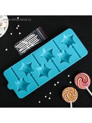 Форма для леденцов и мороженого, 6 ячеек 9,5х24х1 см 