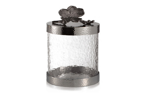 Банка для сыпучих продуктов 15см Michael Aram Черная орхидея