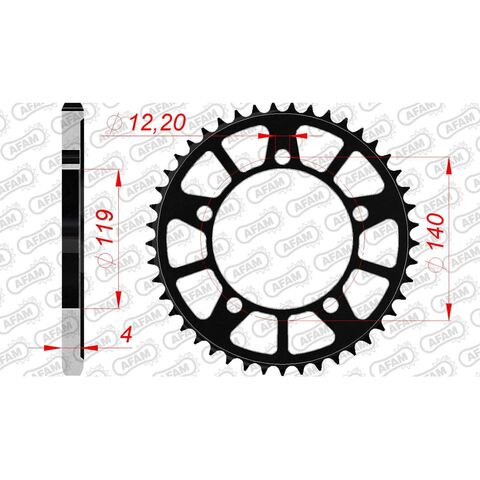 164600-44 звезда задняя (ведомая) стальная 525 AFAM