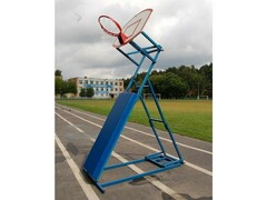 Стойка стритбольная складная с фанерным щитом, кольцом, сеткой и защитой Street Spektr Sport