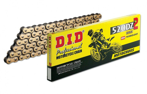 Цепь для мотоцикла DID 520DZ2 - 120  золотая
