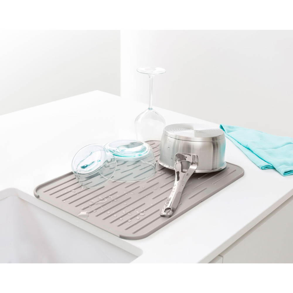 Силиконовый коврик для сушки посуды, Серый, арт. 230042 - фото 2