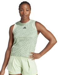 Топ теннисный Adidas Airchill Pro Match Tank - silver green/semi green spark