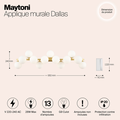 Настенный светильник Maytoni Dallas MOD547WL-13BS