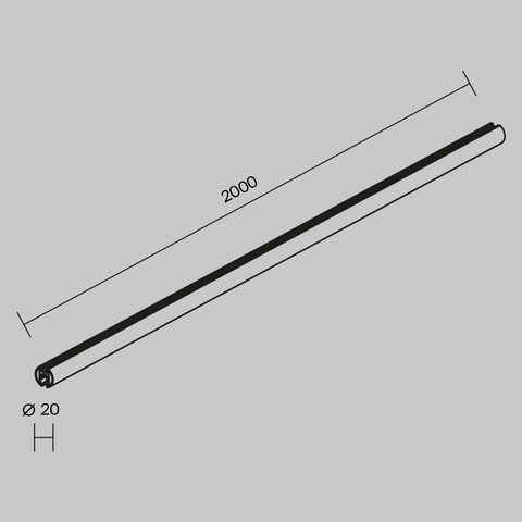 Шинопровод накладной/подвесной Maytoni Busbar trunkings levity TRX184-R-112B