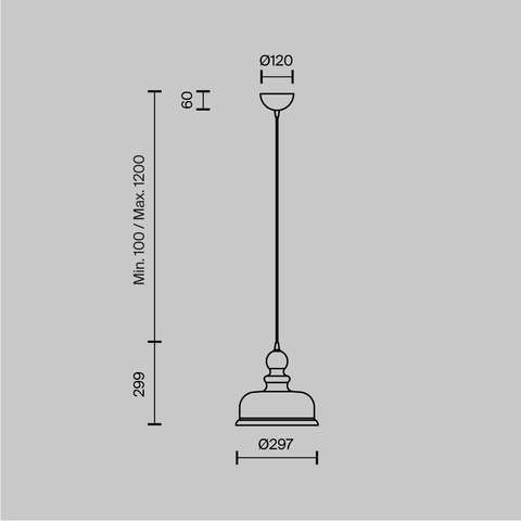 Подвесной светильник Maytoni Tone P001PL-01BZ