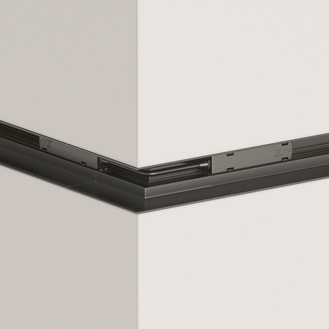 Угловой коннектор внешний для встраиваемого магнитного шинопровода Maytoni Technical TRA004OCL-22B черный