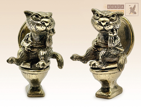 фигурка Кот Засранец на унитазе