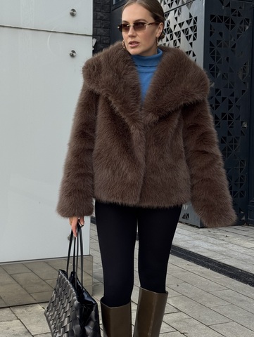 Шуба Slavic girl шоколадный