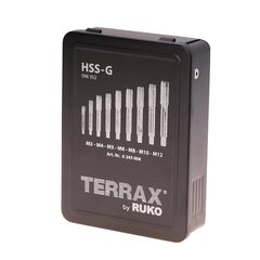 Набор метчиков комплектных M3 -M12 HSS-G DIN352 21пр Terrax by Ruko A245006