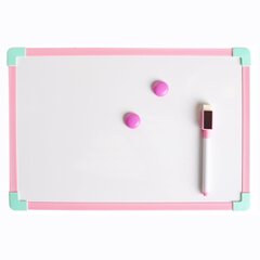 Доска магнитно-маркерная Alingar, 260х360 мм, маркер с губкой, 2 магнита, ассорти