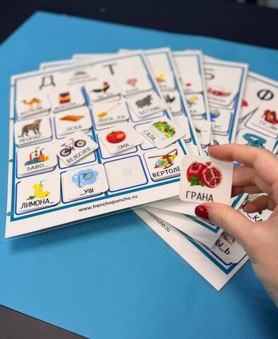 Парные согласные. Развивающее пособие Frenchoponcho (Френчопончо)