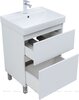 Aquanet 362551 Тумба Вега 60 напольная (Ирис T) 2 ящ. цв. белый глянец (362551)