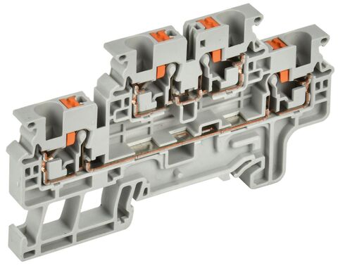 ARMAFIX Клемма Push-in CP-ML 2 ур. 4мм2 серая IEK