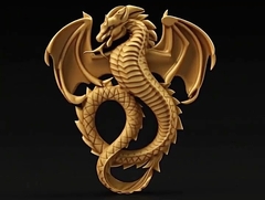 Силиконовый молд № 378 Дракон Большой левый